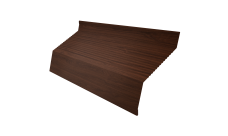 Ламель забора жалюзи Milan new gofr 0,45 Print Elite с пленкой Choco Wood TwinColor