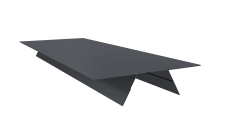Планка стыковочная составная верхняя 0,4 PE-Double с пленкой RAL 7024 мокрый асфальт (2м)